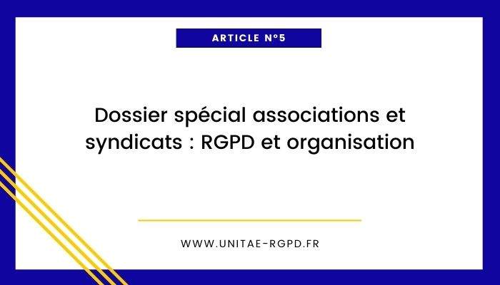miniature de l'article contenant le titre Dossier spécial associations et syndicats