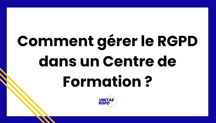RGPD dans un centre de formation